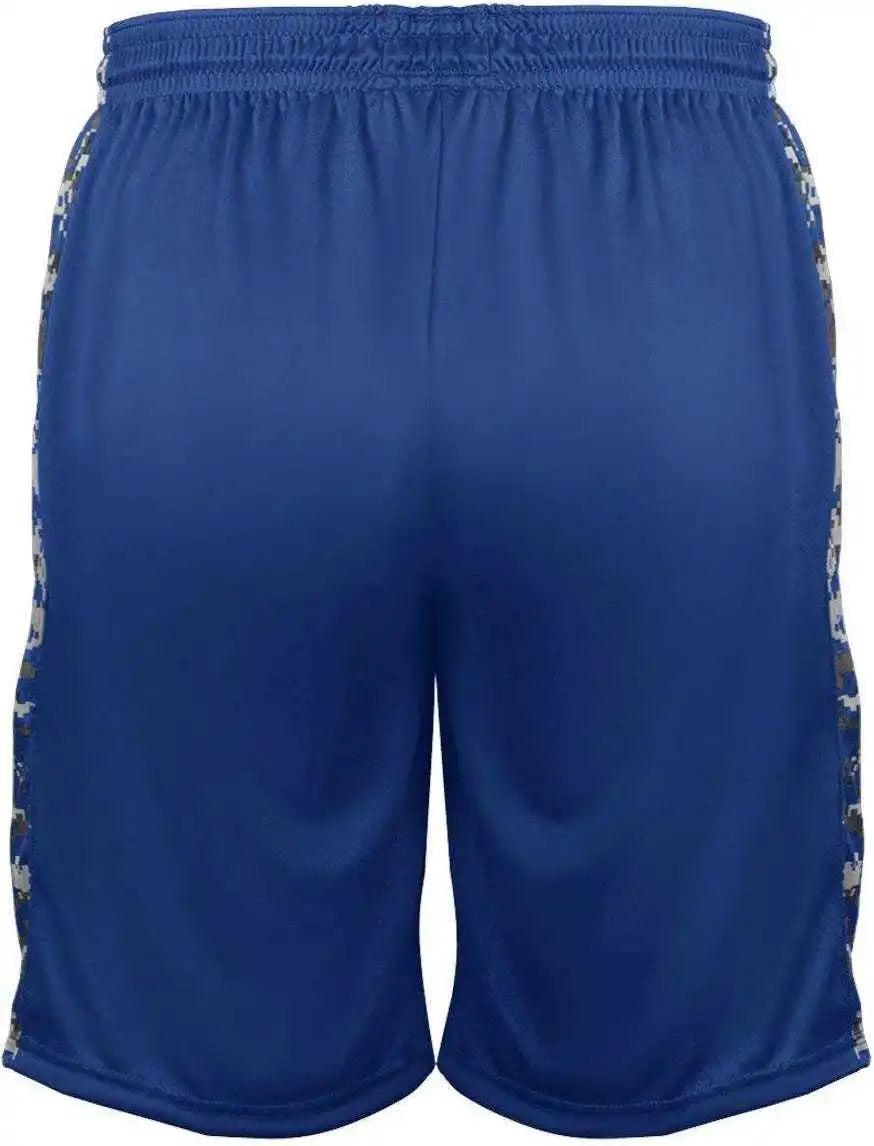 Badger Sport 2189 Digital Panel Youth Short - Royal Camo