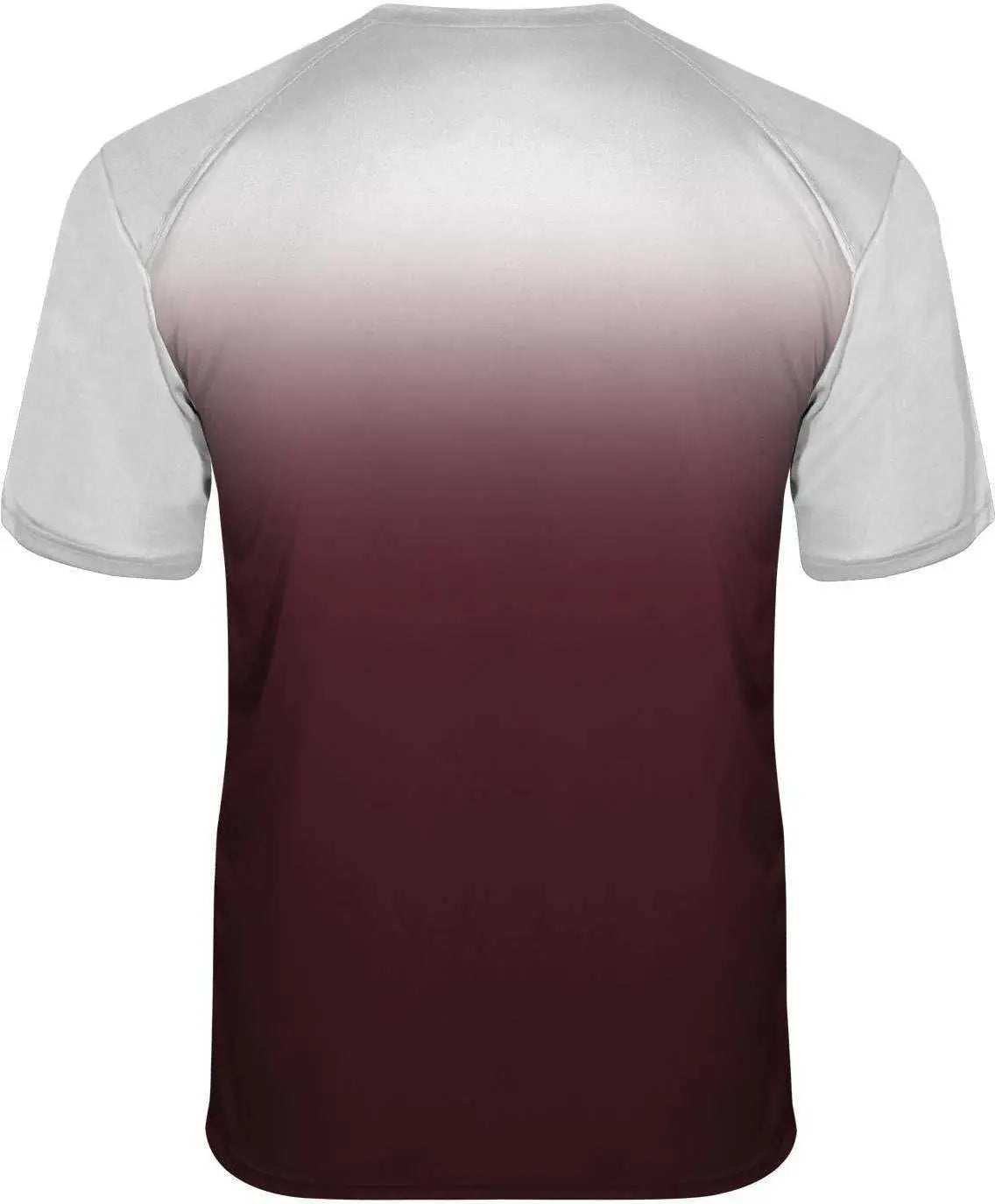 Badger Sport 2203 Ombre Youth Tee - White Marron - Maroon / Xs