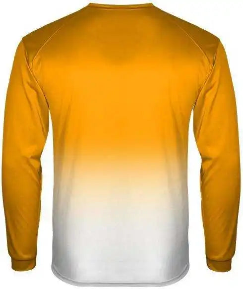 Badger Sport 2204 Ombre Long Sleeve Youth Tee - Gold White