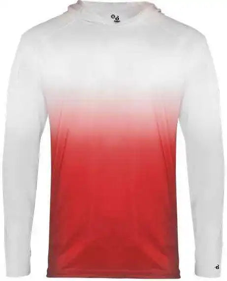 Badger Sport 2205 Ombre Youth Hoodie Tee - Red