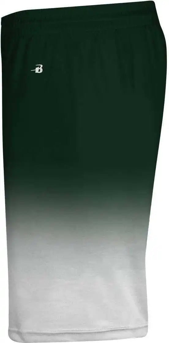 Badger Sport 2206 Ombre Youth Short - Forest White - Xl