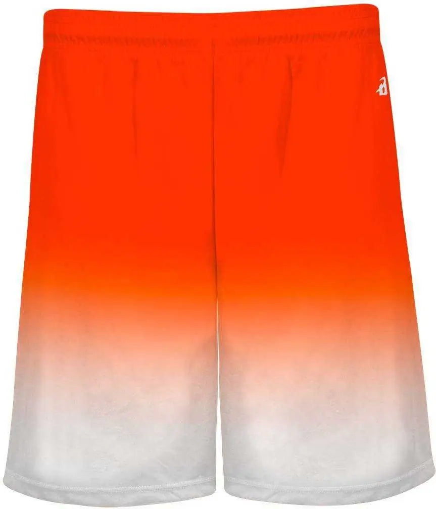 Badger Sport 2206 Ombre Youth Short - Orange White - Xl