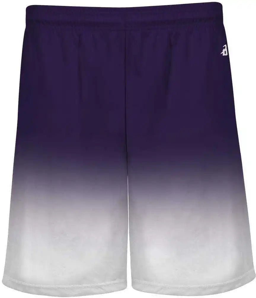 Badger Sport 2206 Ombre Youth Short - Purple White
