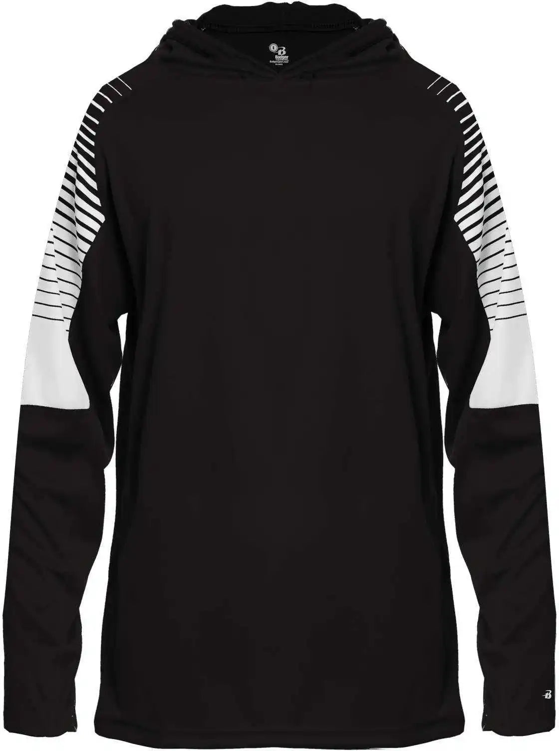 Badger Sport 2211 Lineup Youth Hoodie Tee Black