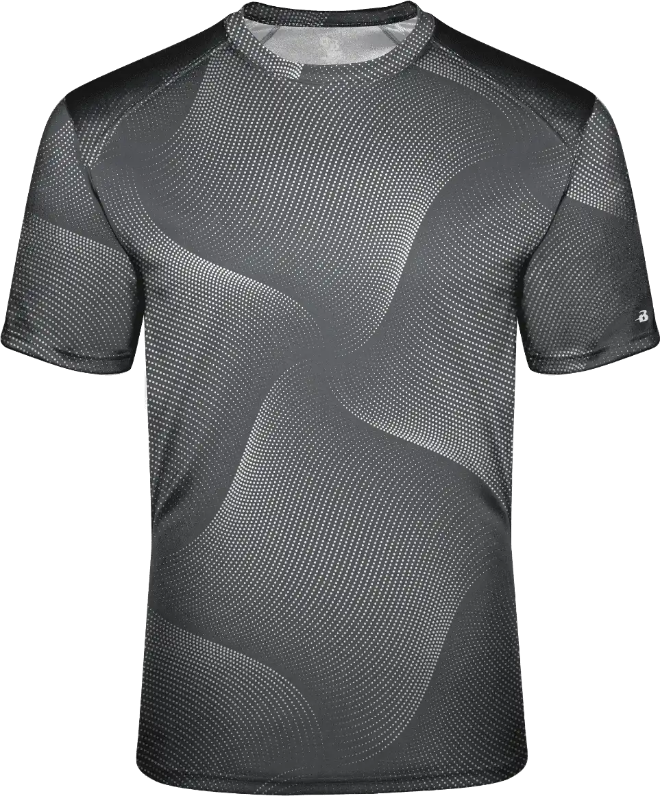 Badger Sport 2213 Warp Youth Tee Gray
