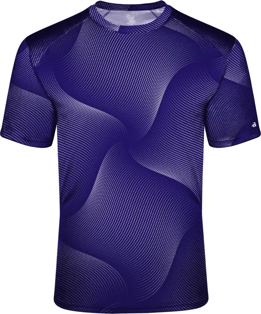 Badger Sport 2213 Warp Youth Tee - Purple