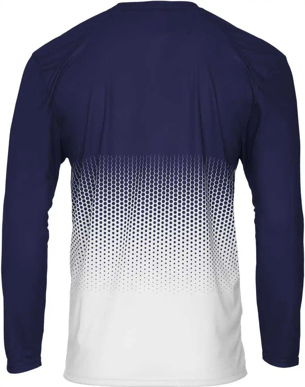 Badger Sport 2224 Hex Youth Long Sleeve Tee - Navy