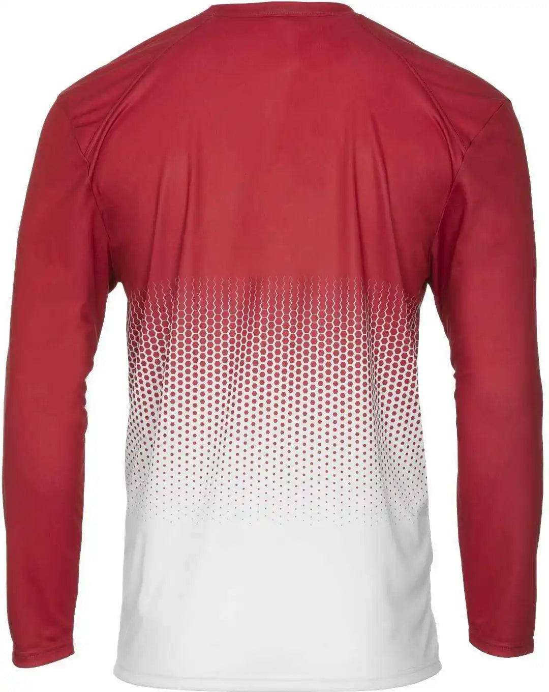 Badger Sport 2224 Hex Youth Long Sleeve Tee - Red