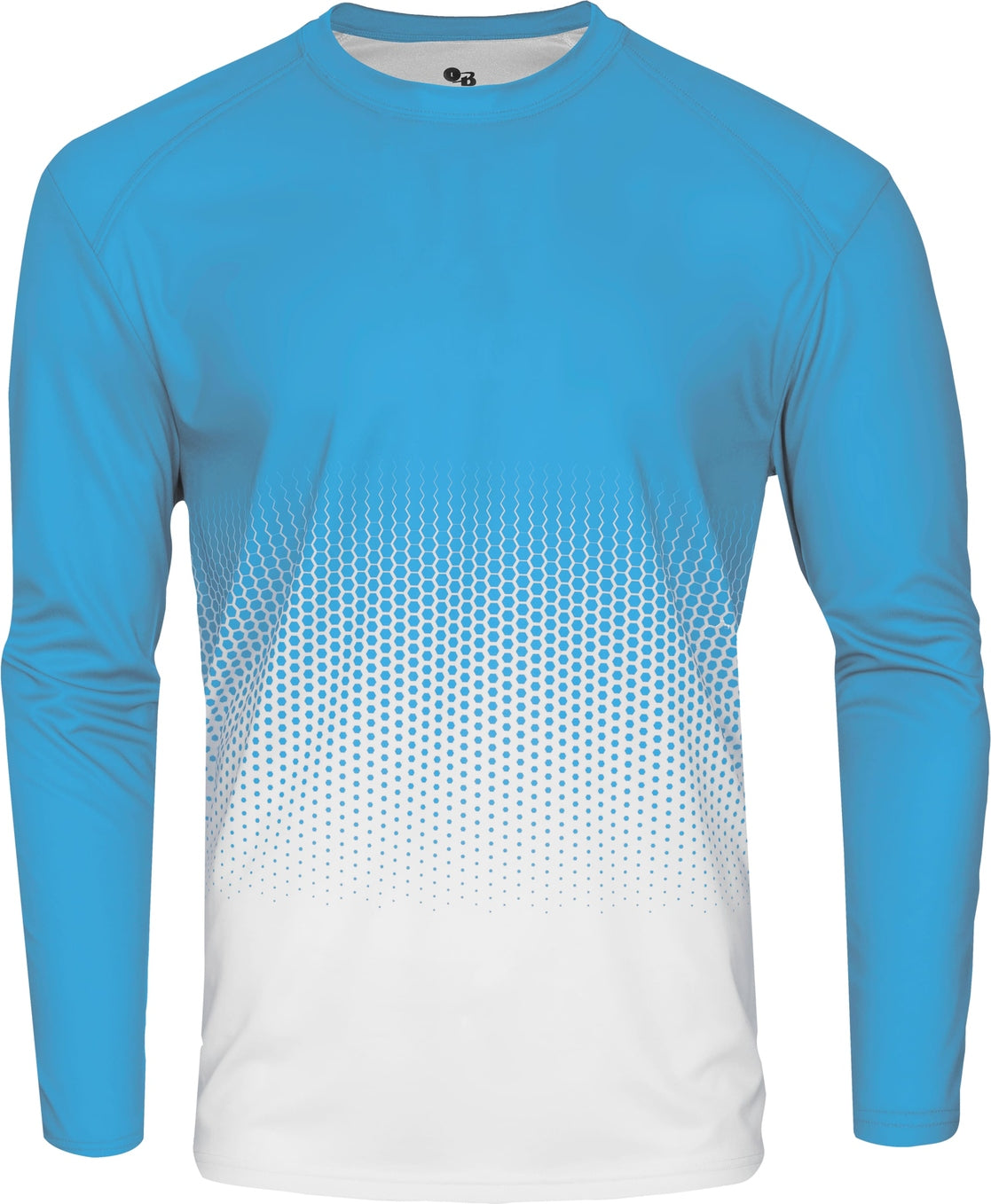 Badger Sport 2224b Hex 2.0 Youth L/s Tee - Columbia Blue