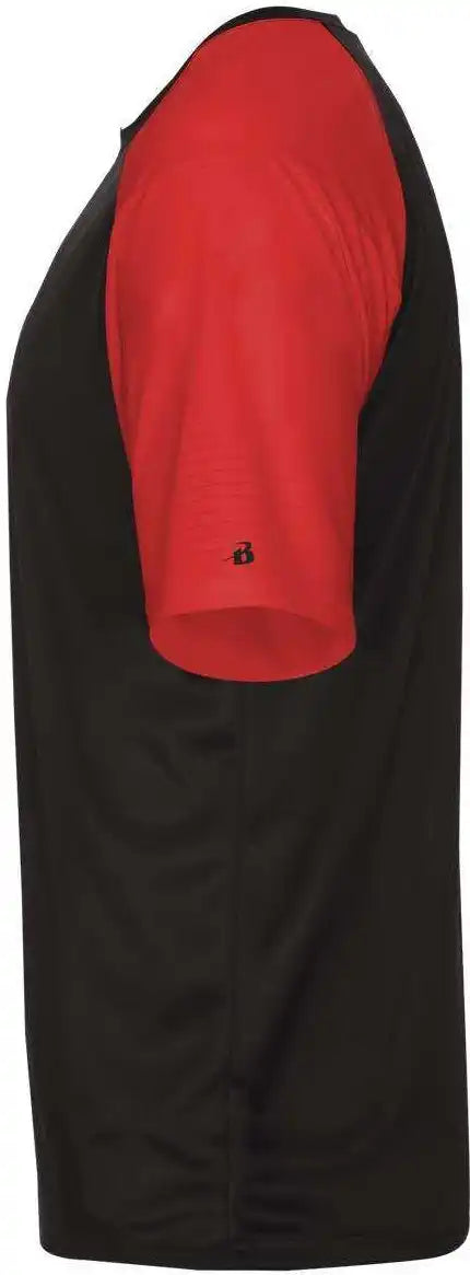 Badger Sport 2230 Breakout Youth Tee - Black Red