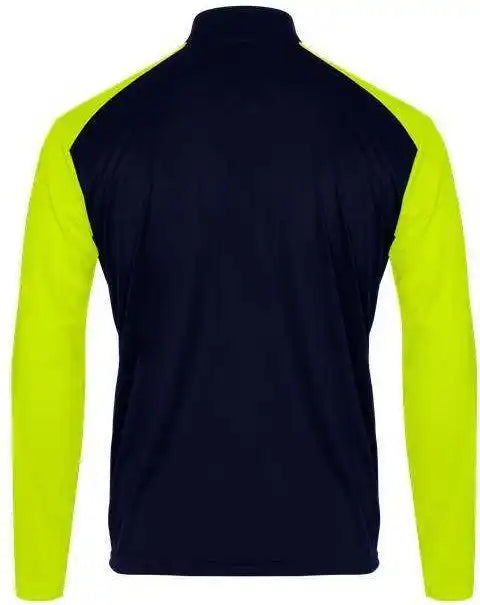 Badger Sport 2231 Breakout Youth 1/4 Zip - Navy Safety Yellow