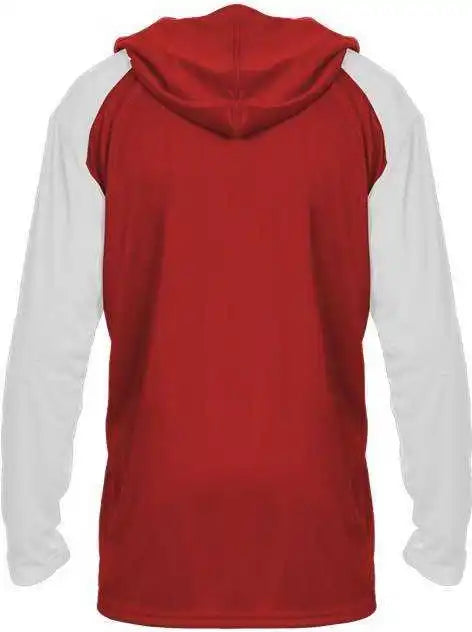 Badger Sport 2235 Breakout Youth Hoodie Tee - Red White