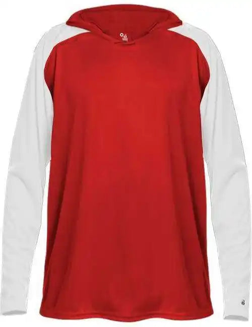 Badger Sport 2235 Breakout Youth Hoodie Tee - Red White