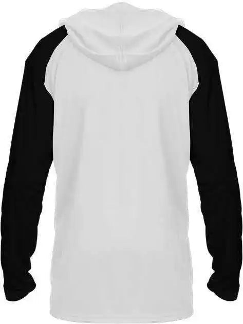Badger Sport 2235 Breakout Youth Hoodie Tee - White Black
