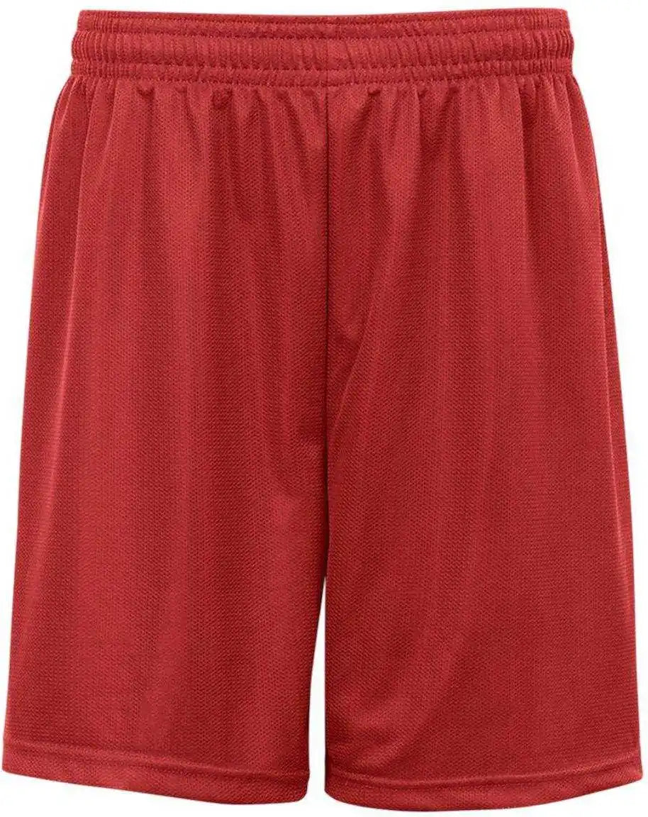 Badger Sport 2237 Youth. Mini Mesh Short - Red