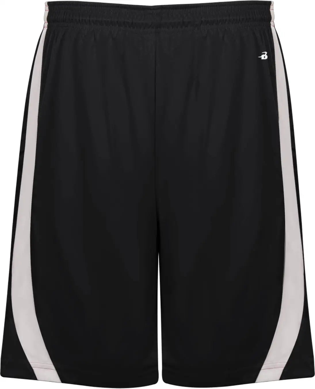 Badger Sport 2244 B-slam Rev. Youth Short - Black White - s