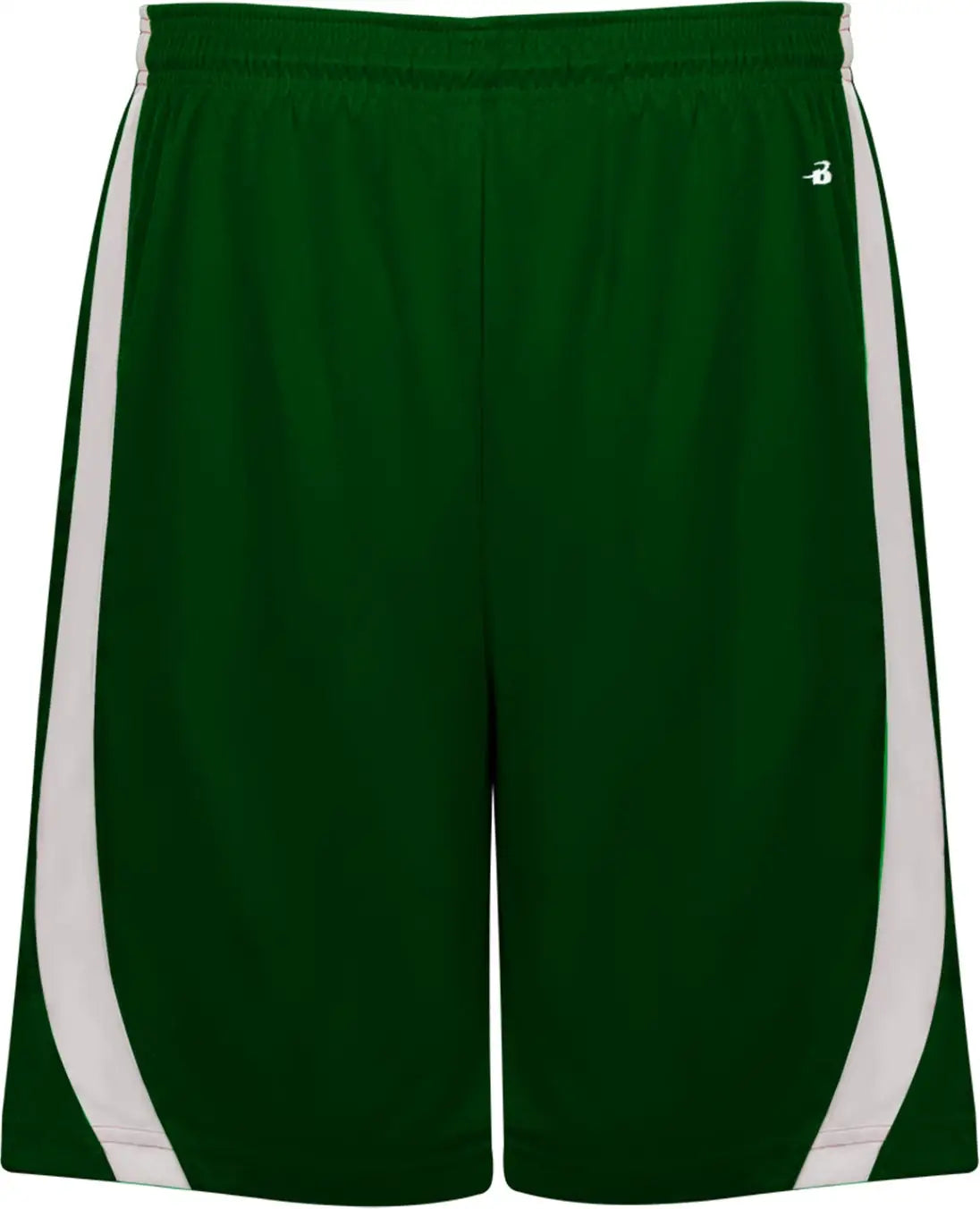 Badger Sport 2244 B-slam Rev. Youth Short - Forest White