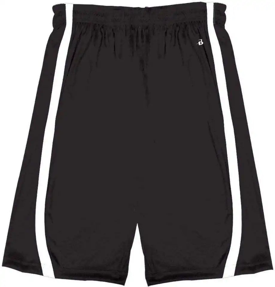 Badger Sport 2244 B-slam Youth Reversible Short - Black White