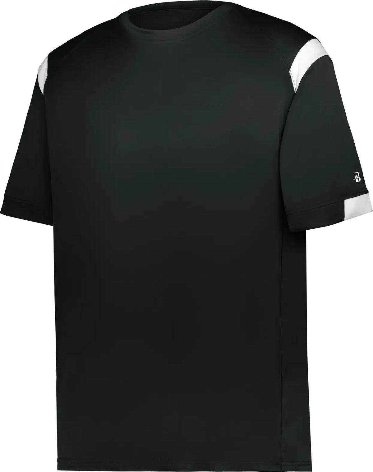 Badger Sport 2251y on the Rise Youth Tee - Black White - Xxs