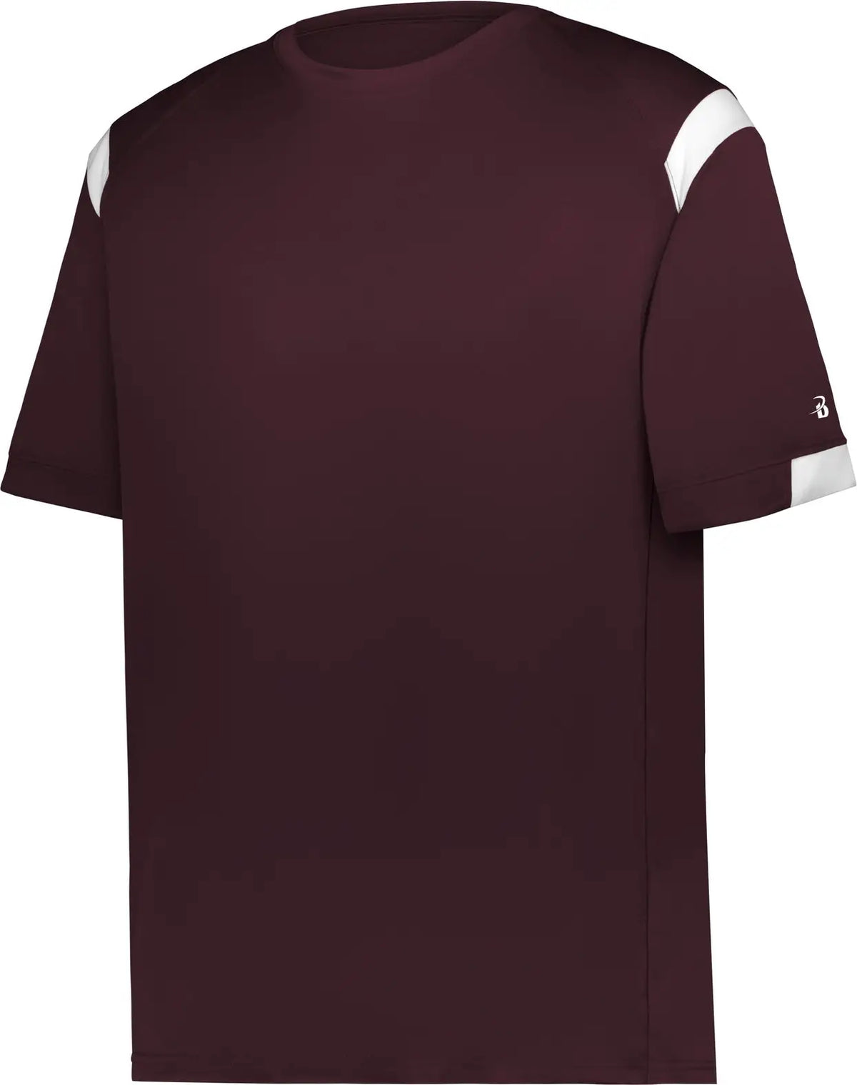 Badger Sport 2251y on the Rise Youth Tee - Maroon White - Xxs