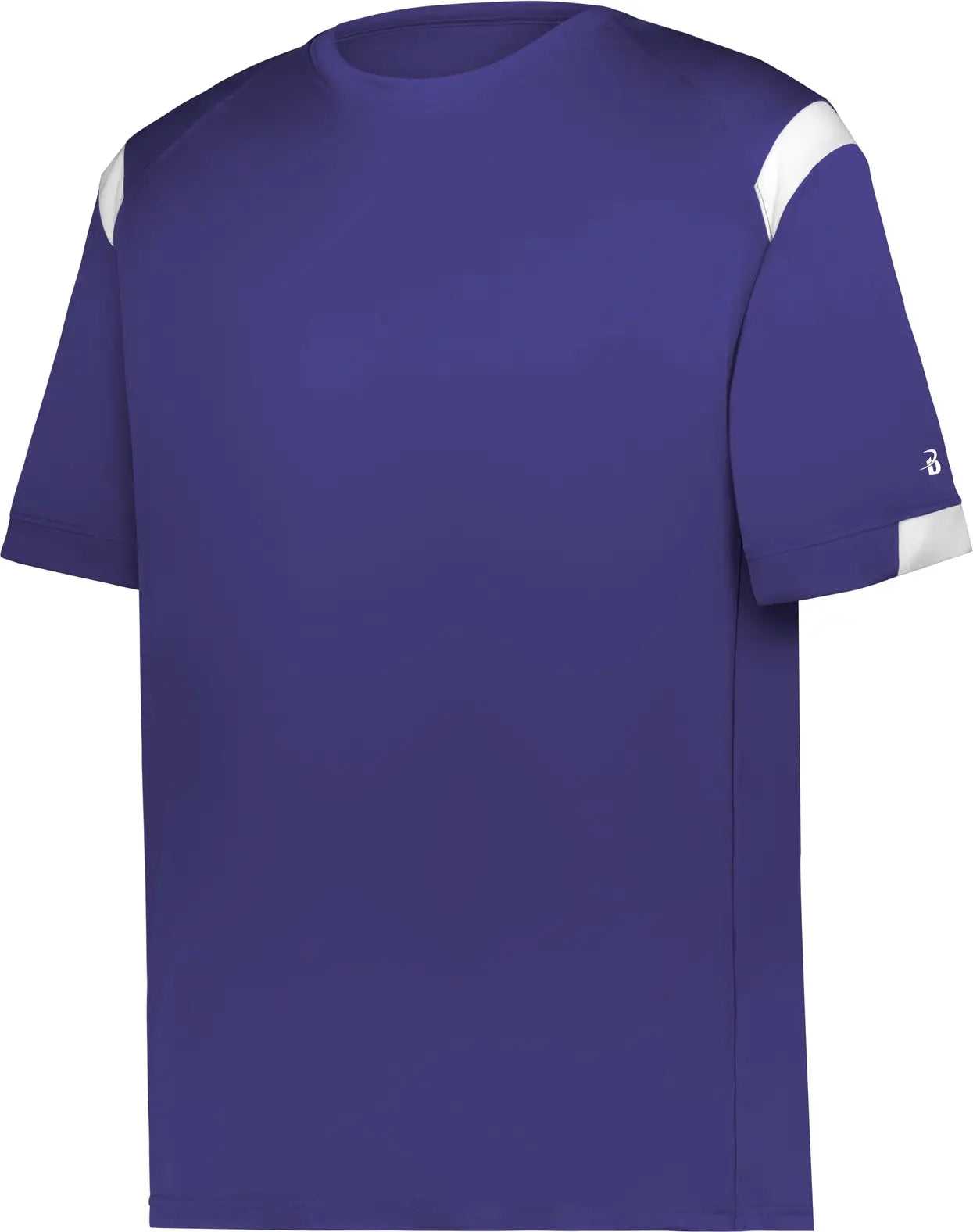 Badger Sport 2251y on the Rise Youth Tee - Purple White - Xxs