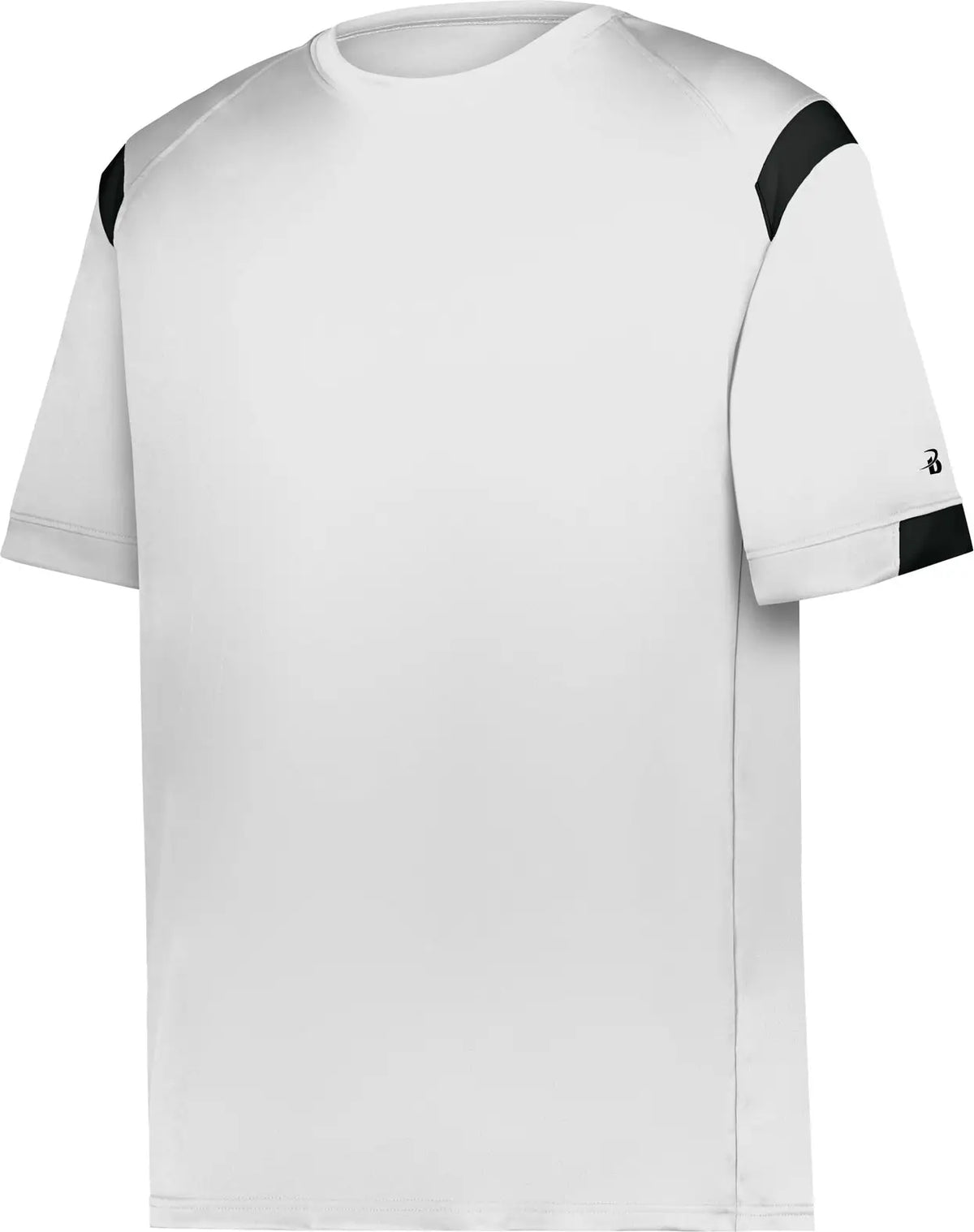 Badger Sport 2251y on the Rise Youth Tee - White Black - Xxs