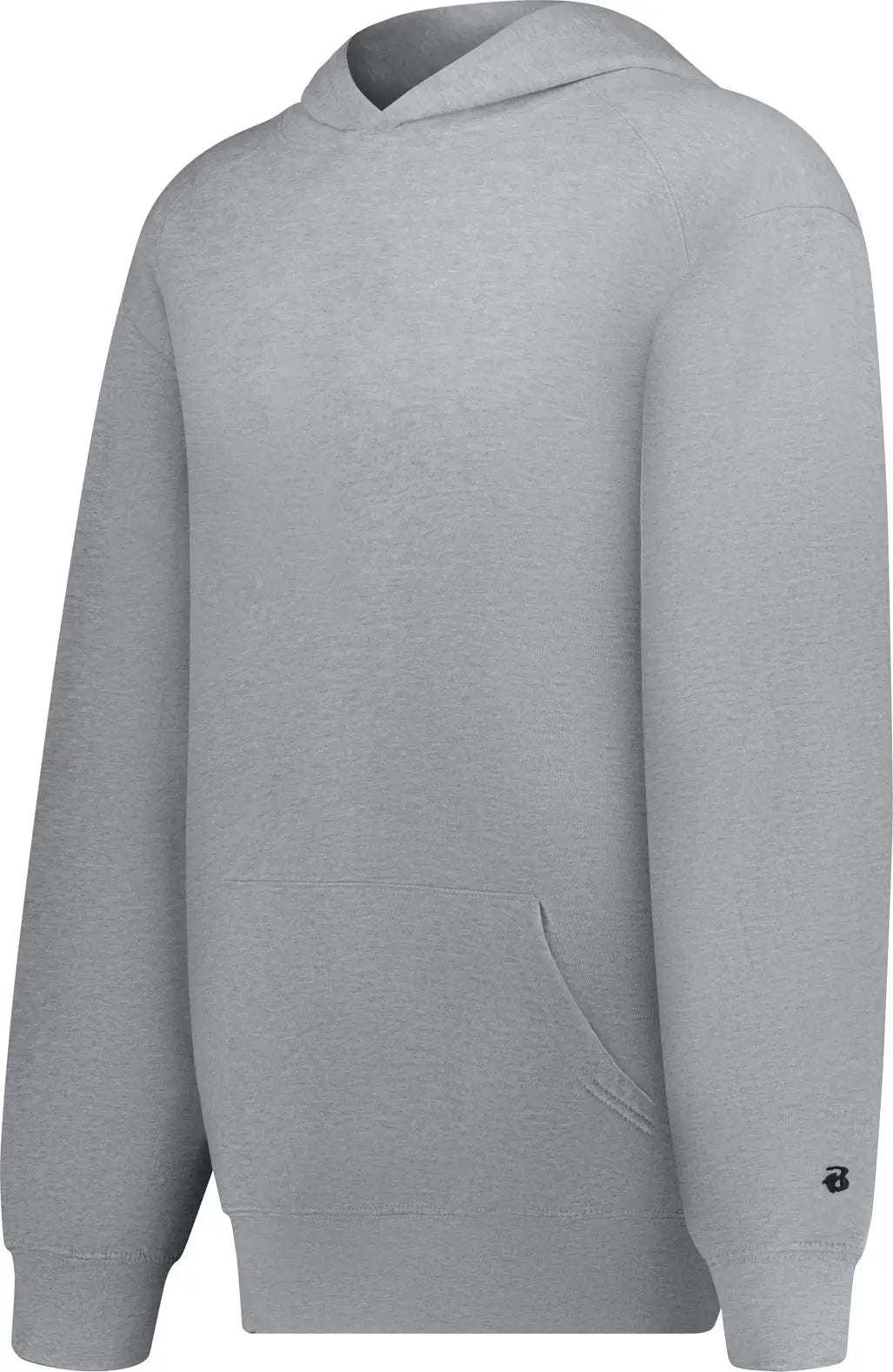 Badger Sport 2254 Youth Hooded Sweatshirt - Oxford Gray - Xs