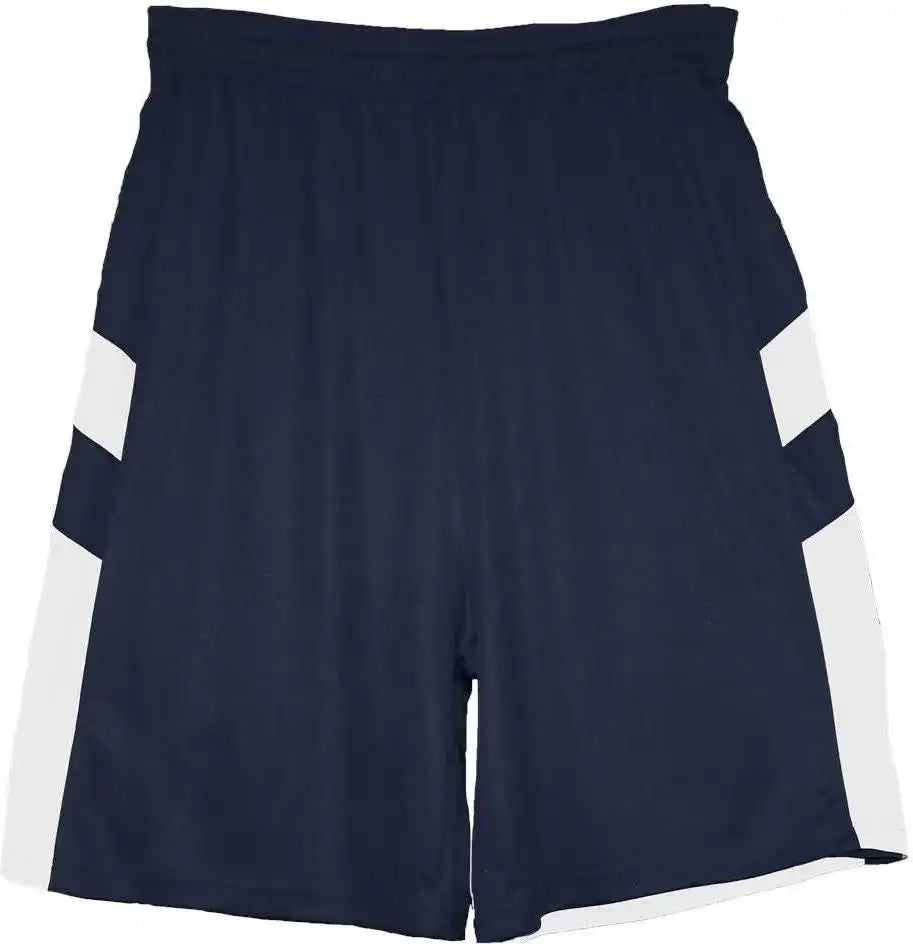 Badger Sport 2266 B-pivot Reversible Youth Short - Navy White