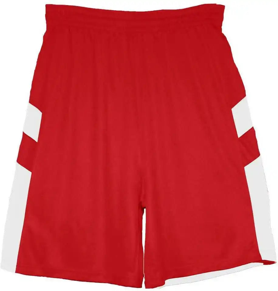 Badger Sport 2266 b Pivot Reversible Youth Short Red White