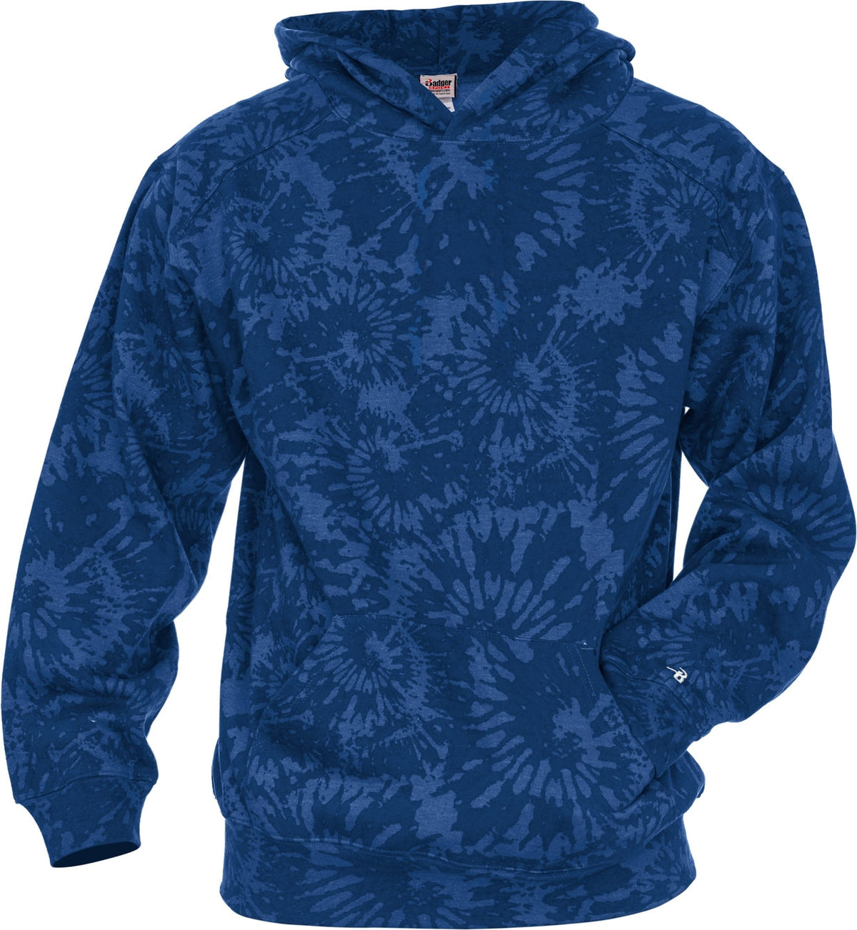 Badger Sport 2275 Athletic Fleece Youth Tie Die Hoodie - Royal Vintage Tie-dye - s