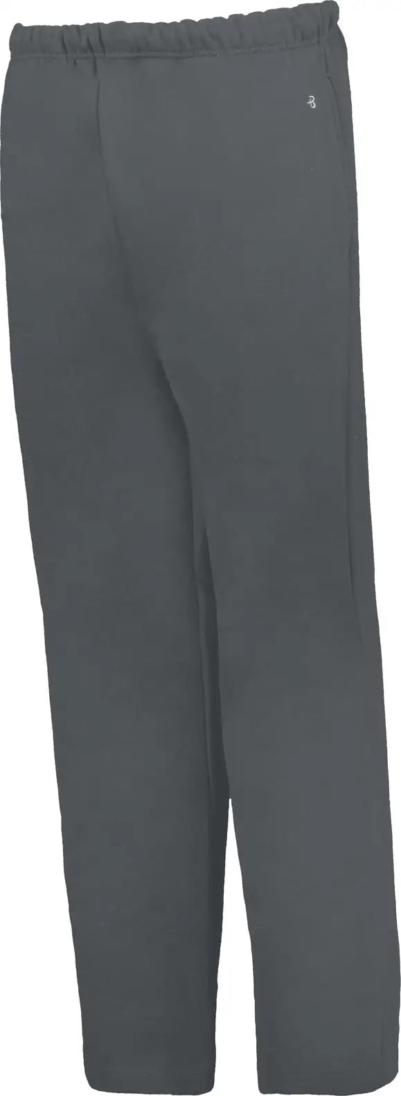 Badger Sport 2277 Youth Open Bottom Fleece Pant - Charcoal - Charal / Xs