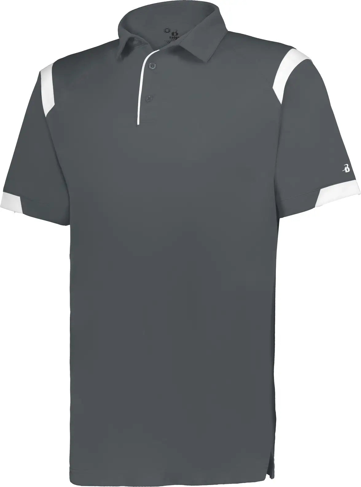 Badger Sport 235000 Youth on the Rise Polo - Graphite White