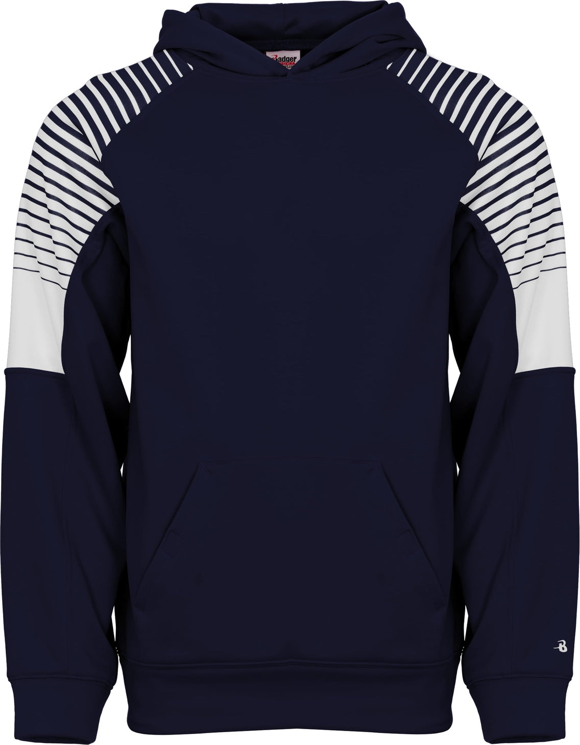 Badger Sport 2405 Lineup Youth Hoodie - Navy - Xs