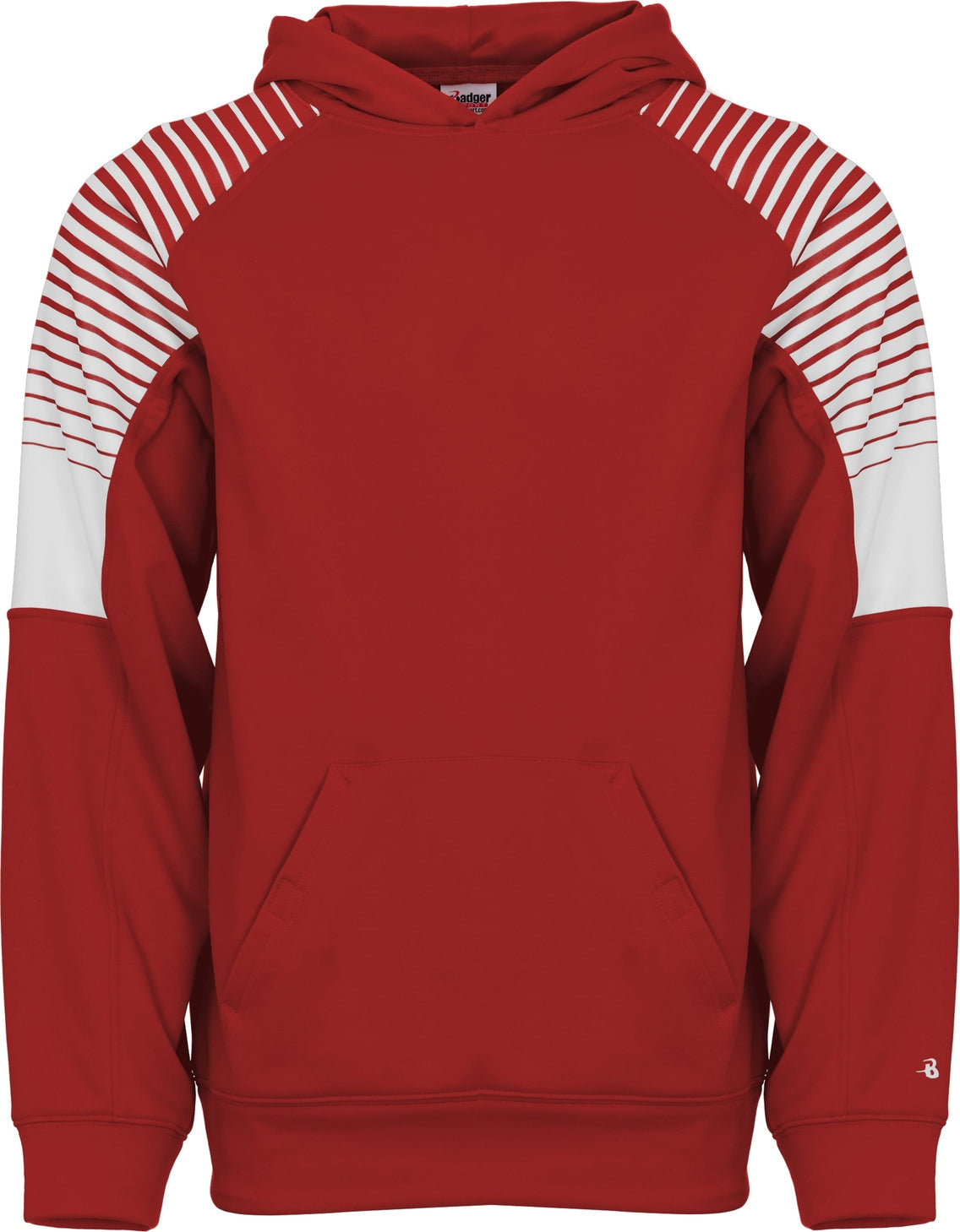 Badger Sport 2405 Lineup Youth Hoodie - Red - Xs