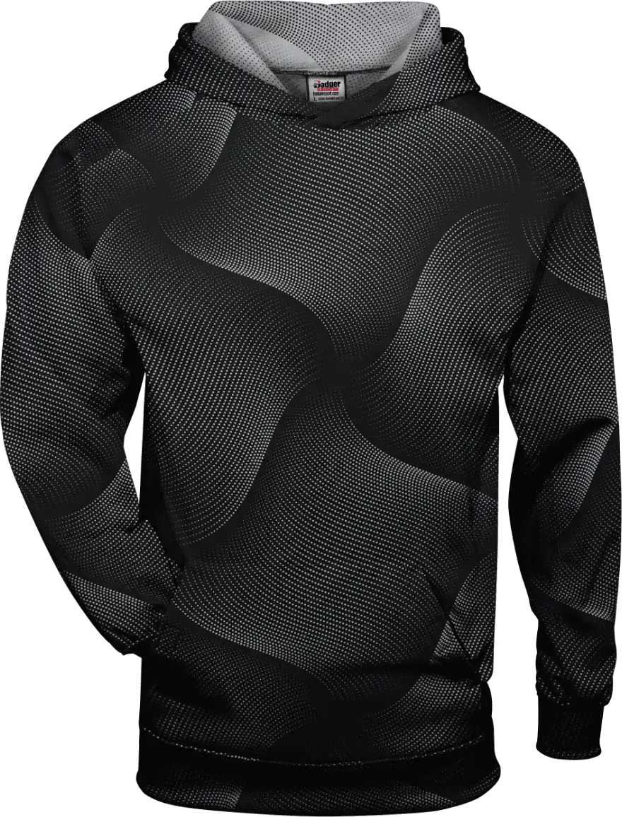 Badger Sport 2413 Warp Youth Hoodie - Black