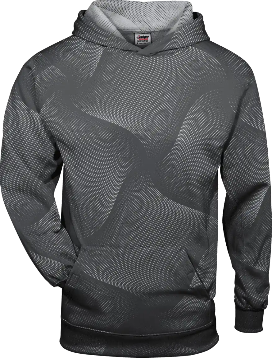 Badger Sport 2413 Warp Youth Hoodie Gray