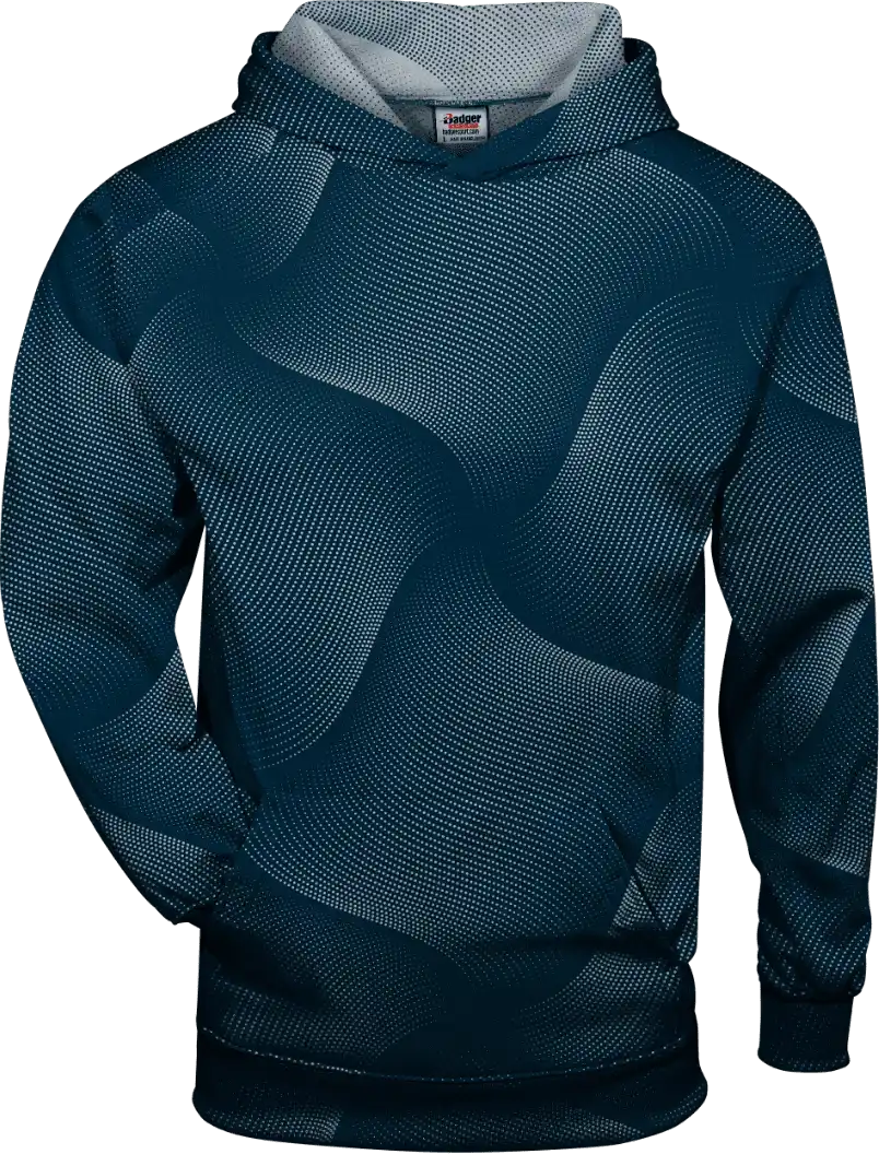 Badger Sport 2413 Warp Youth Hoodie - Navy