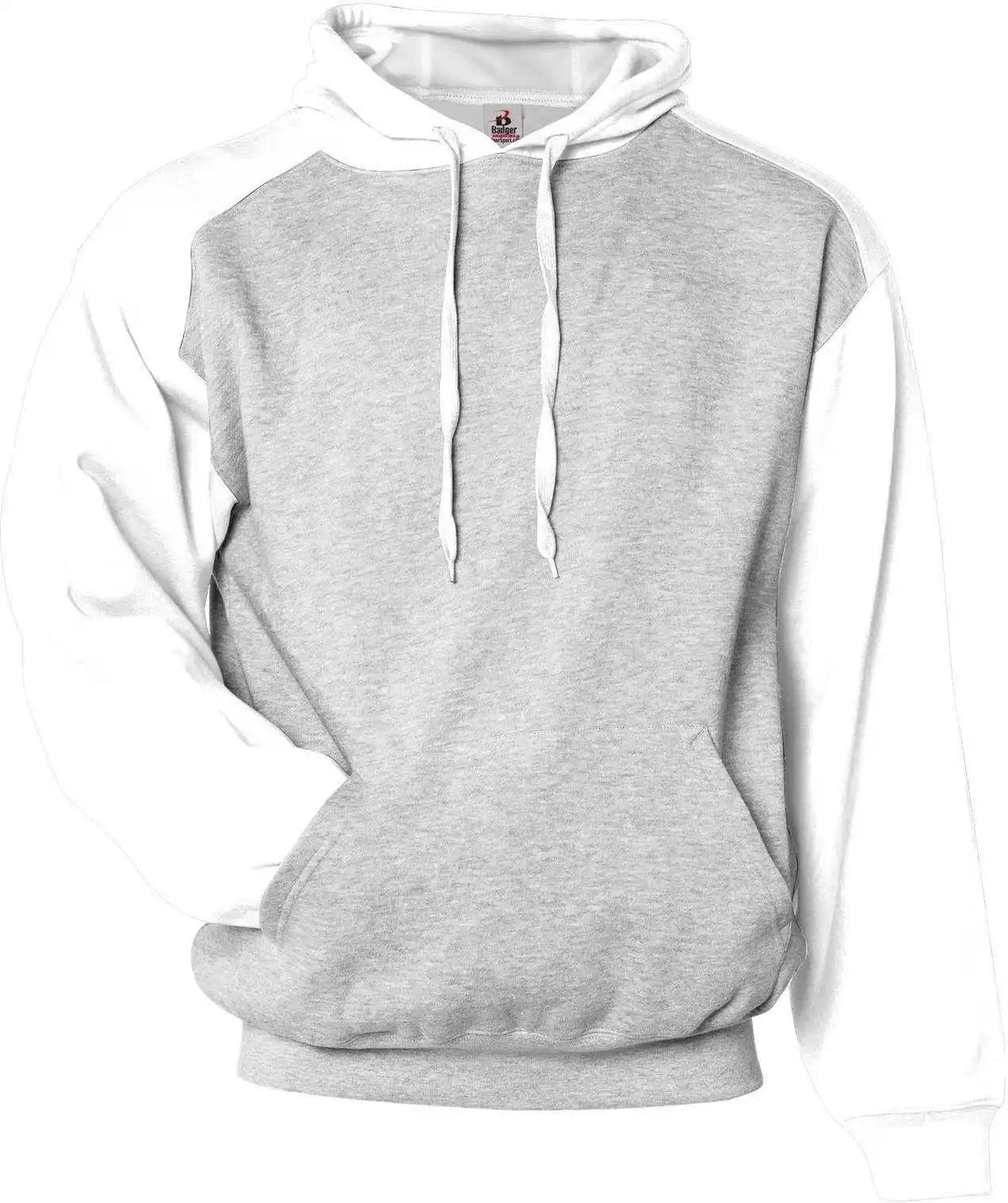 Badger Sport 2449 Athletic Fleece Youth Hoodie Oxford White
