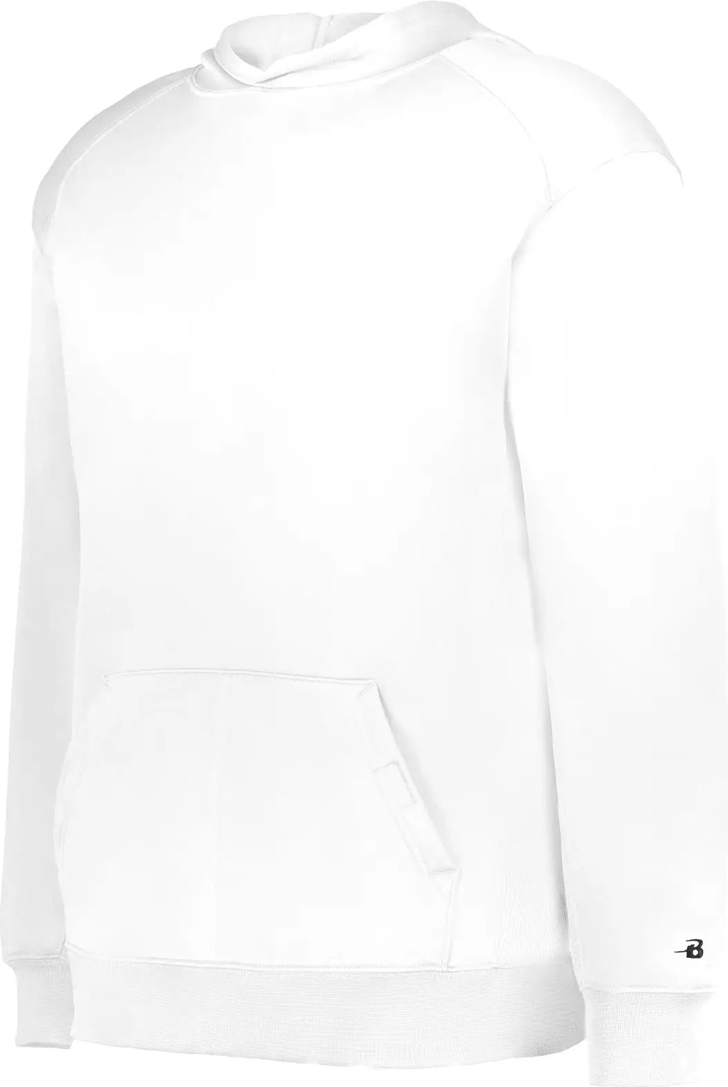 Badger Sport 2454 Poly Fleece Youth Hoodie - White - Xs
