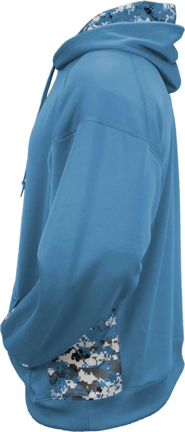 Badger Sport 2464 Digital C/b Youth Hoodie - Columbia Blue
