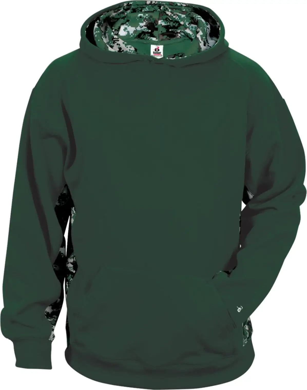 Badger Sport 2464 Digital C/b Youth Hoodie - Forest
