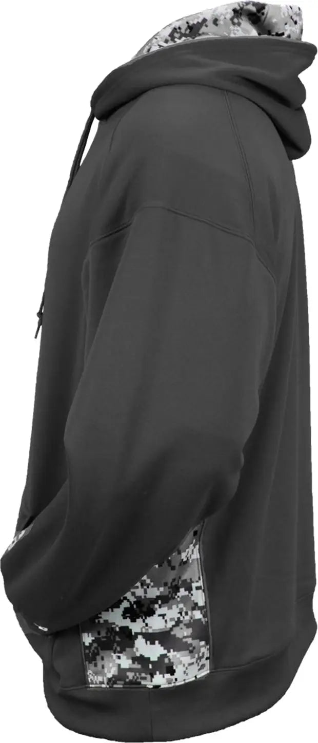 Badger Sport 2464 Digital C/b Youth Hoodie - Graphite White