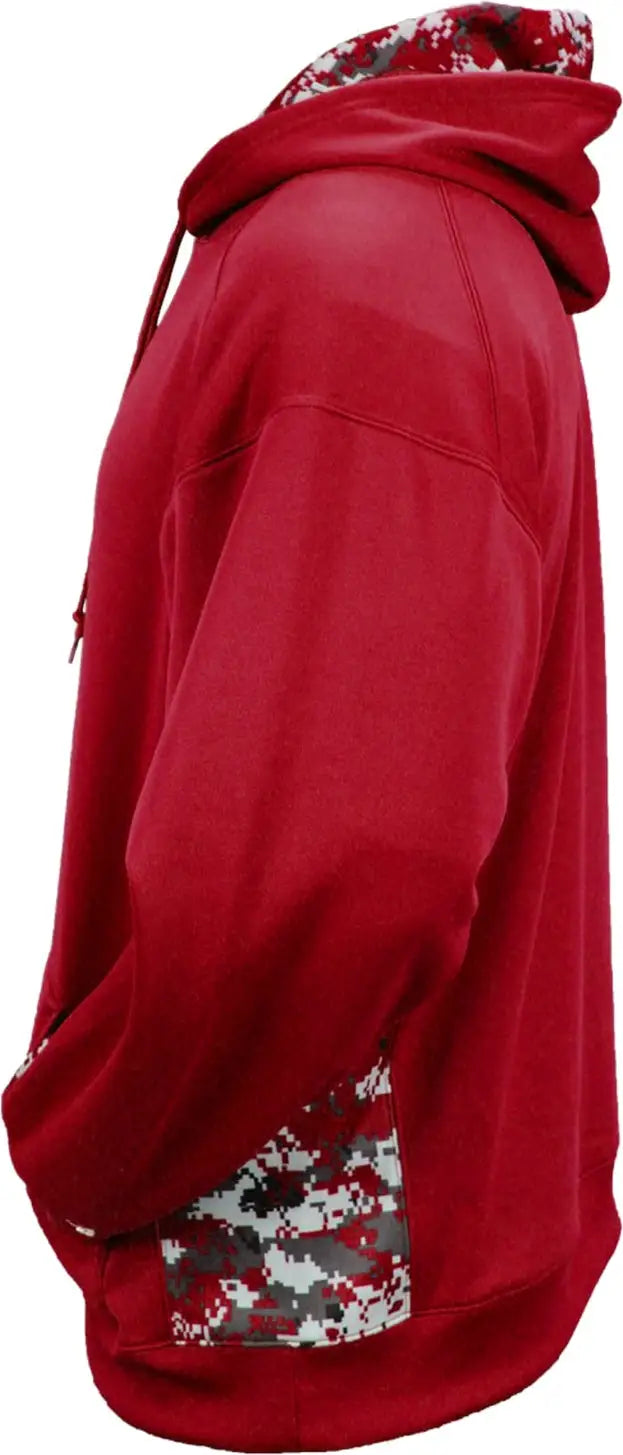 Badger Sport 2464 Digital C/b Youth Hoodie - Red