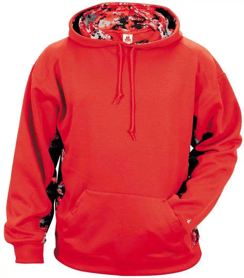 Badger Sport 2464 Digital C/b Youth Hoodie Red