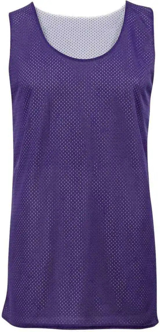 Badger Sport 2529 Youth Mesh Reversible Tank - Purple White
