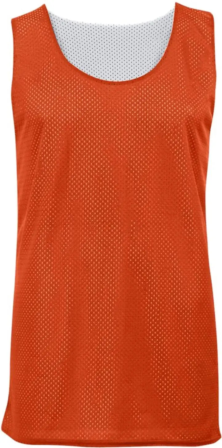 Badger Sport 252900 Youth Mesh Reversible Jersey - Burnt Orange White - Xs