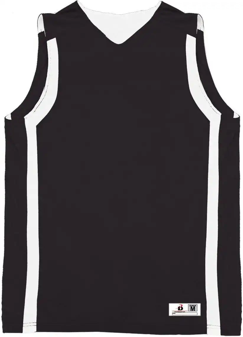 Badger Sport 2551 B-slam Youth Reversible Tank - Black White - s