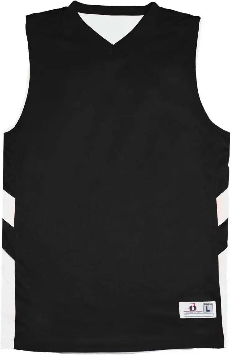 Badger Sport 2566 b Pivot Reversable Youth Tank Black White