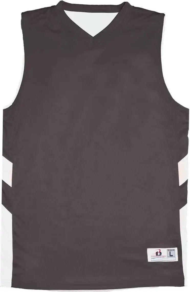 Badger Sport 2566 B-pivot Reversable Youth Tank - Graphite White