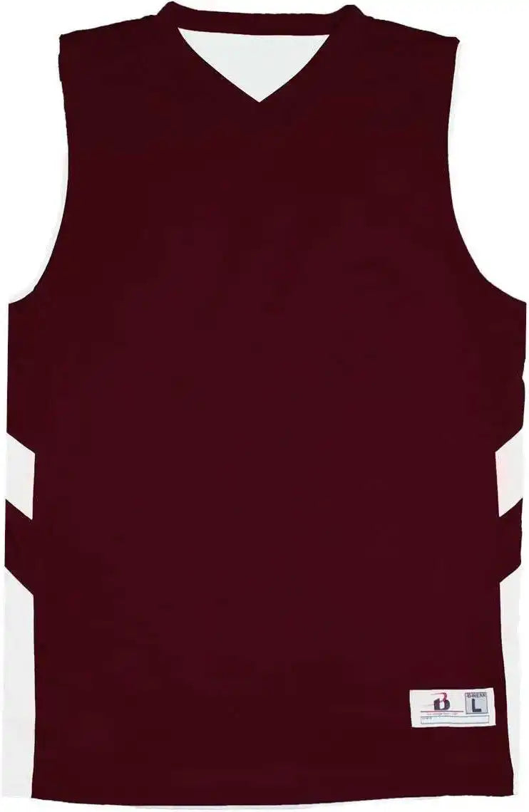 Badger Sport 2566 B-pivot Reversable Youth Tank - Maroon White